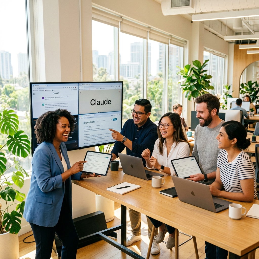 Intelligent chat interface with magic particle effects.